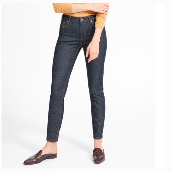 Dark Indigo Everlane Mid Rise Skinny Ankle Jeans - Picture 2 of 7